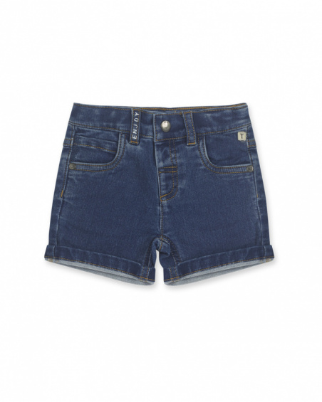 Bermuda en jean bleu marine pour garçon Basics Bébé Bermuda en jean bleu marine pour garçon Basics Bébé