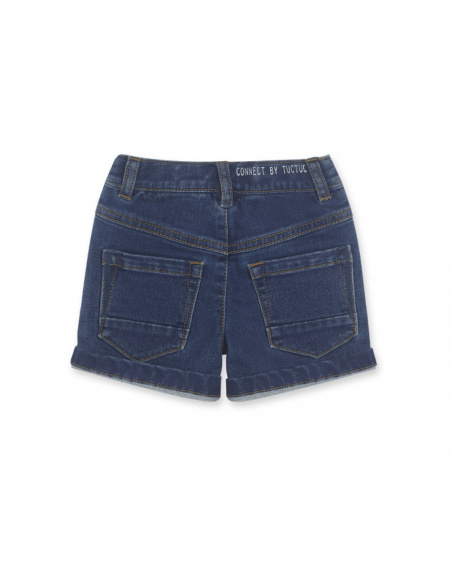 Bermuda en jean bleu marine pour garçon Basics Bébé Bermuda en jean bleu marine pour garçon Basics Bébé