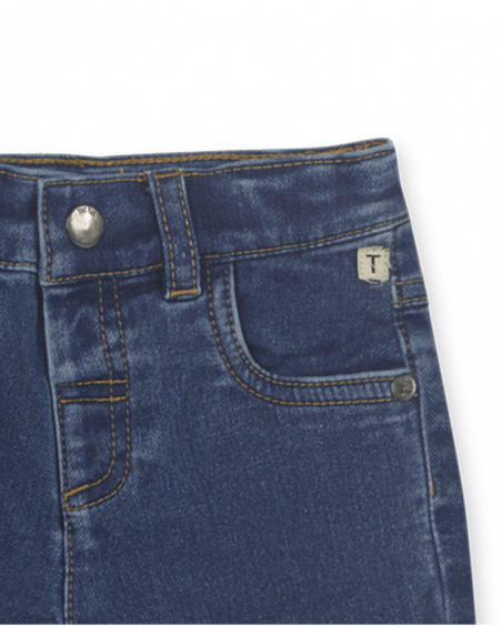 Bermuda en jean bleu marine pour garçon Basics Bébé Bermuda en jean bleu marine pour garçon Basics Bébé