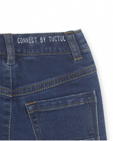 Bermuda en jean bleu marine pour garçon Basics Bébé Bermuda en jean bleu marine pour garçon Basics Bébé