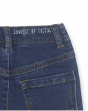 Bermuda en jean bleu marine pour garçon Basics Bébé Bermuda en jean bleu marine pour garçon Basics Bébé