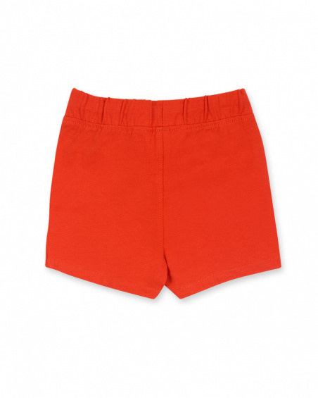 Bermuda en maille rouge pour garçon Basics Bébé Bermuda en maille rouge pour garçon Basics Bébé