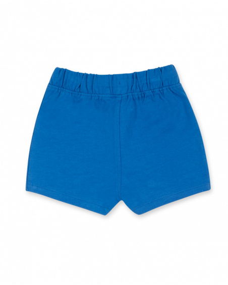 Bermuda en maille bleu pour garçon Basics Bébé Bermuda en maille bleu pour garçon Basics Bébé