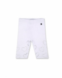 Legging pirate blanc en maille coeurs pour fille Basics Bébé Legging pirate blanc en maille coeurs pour fille Basics Bébé