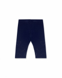 Legging pirate en maille bleu marine avec coeurs pour fille Legging pirate en maille bleu marine avec coeurs pour fille