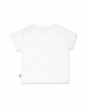 T-shirt blanc en maille coeurs fille Basics Bébé T-shirt blanc en maille coeurs fille Basics Bébé