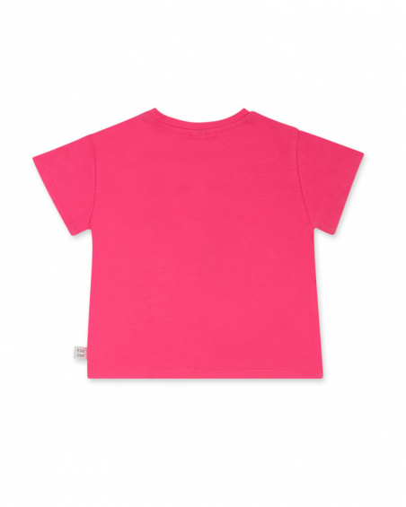 T-shirt maille coeurs fushia fille Basics Bébé T-shirt maille coeurs fushia fille Basics Bébé