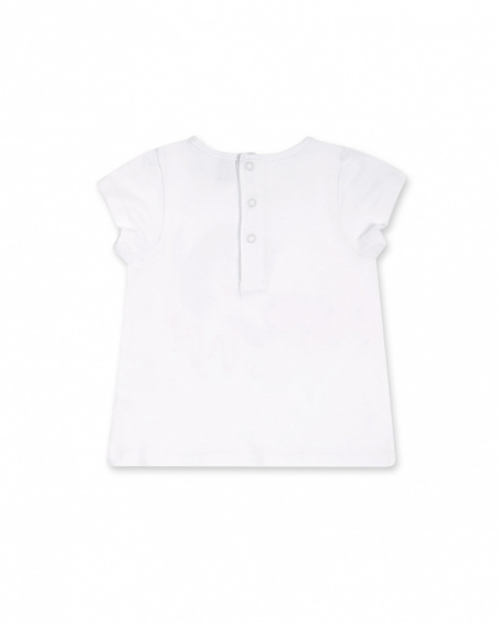 T-shirt blanc en maille pour fille Basics Bébé T-shirt blanc en maille pour fille Basics Bébé
