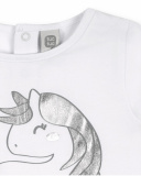 T-shirt blanc en maille pour fille Basics Bébé T-shirt blanc en maille pour fille Basics Bébé