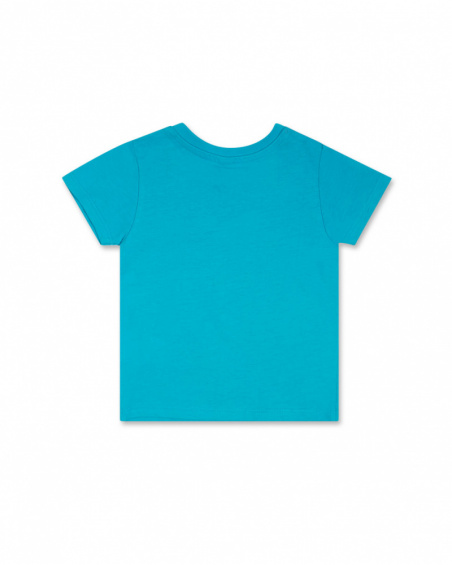 T-shirt bleu en maille garçon Basics Bébé T-shirt bleu en maille garçon Basics Bébé