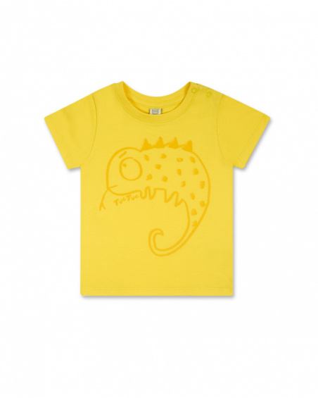 T-shirt en maille jaune garçon Basics Bébé T-shirt en maille jaune garçon Basics Bébé