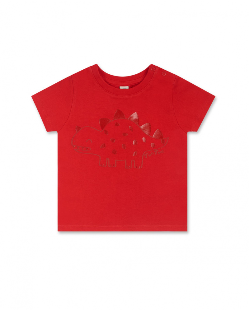 T-shirt en maille rouge garçon Basics Bébé