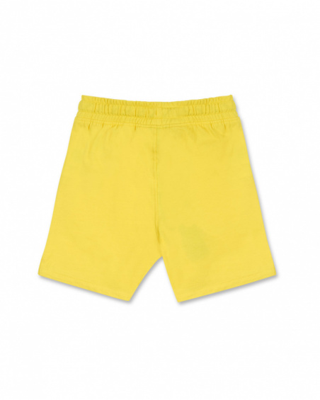 Bermuda en maille jaune pour garçon Basics Kids Bermuda en maille jaune pour garçon Basics Kids