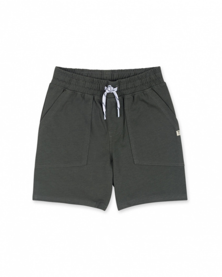 Bermuda en maille gris pour garçon Basics Kids Bermuda en maille gris pour garçon Basics Kids