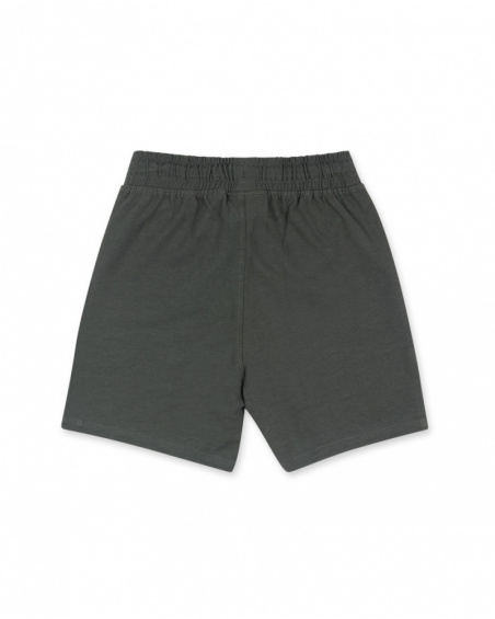Bermuda en maille gris pour garçon Basics Kids Bermuda en maille gris pour garçon Basics Kids