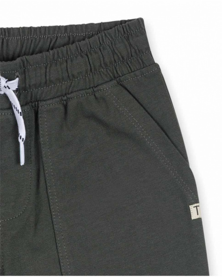 Bermuda en maille gris pour garçon Basics Kids Bermuda en maille gris pour garçon Basics Kids