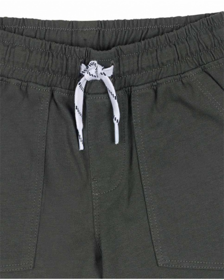 Bermuda en maille gris pour garçon Basics Kids Bermuda en maille gris pour garçon Basics Kids