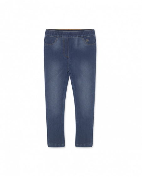 Legging peluche bleu marine fille Basics Kids Legging peluche bleu marine fille Basics Kids