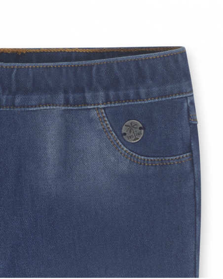 Legging peluche bleu marine fille Basics Kids Legging peluche bleu marine fille Basics Kids