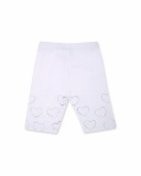 Legging cycliste fille Basics Kids blanc en maille coeurs Legging cycliste fille Basics Kids blanc en maille coeurs