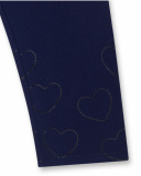 Legging coeurs en maille bleu marine pour fille Basics Kids Legging coeurs en maille bleu marine pour fille Basics Kids
