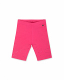 Legging cycliste en maille fuchsia avec coeurs pour fille Legging cycliste en maille fuchsia avec coeurs pour fille