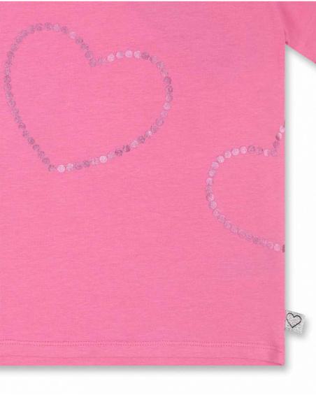 T-shirt en maille coeurs roses fille Basics Kids T-shirt en maille coeurs roses fille Basics Kids