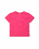 T-shirt maille coeurs fushia fille Basics Kids T-shirt maille coeurs fushia fille Basics Kids