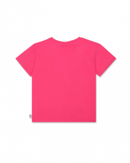 T-shirt maille coeurs fushia fille Basics Kids T-shirt maille coeurs fushia fille Basics Kids