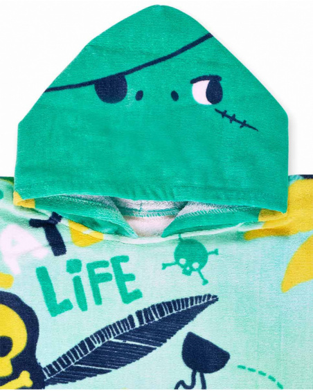 Serviette poncho bleu pour garçon Treasure Island Serviette poncho bleu pour garçon Treasure Island