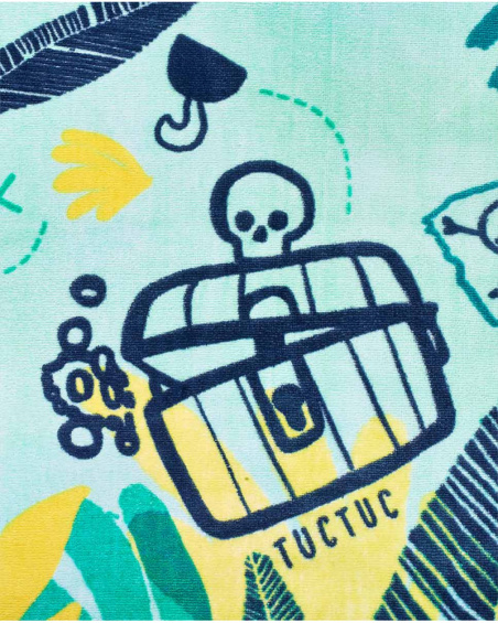 Serviette poncho bleu pour garçon Treasure Island Serviette poncho bleu pour garçon Treasure Island