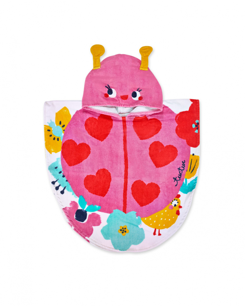 Poncho-serviette imprimé fille Tiny Critters