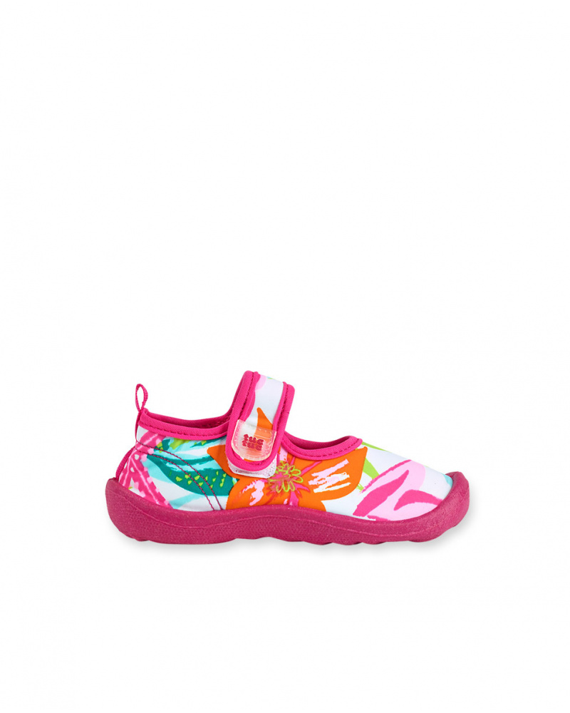 Baskets lycra imprimé fille Coquillage