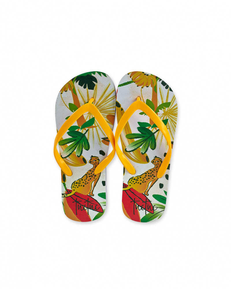 Tongs blanches pour fille Tropic Feelings