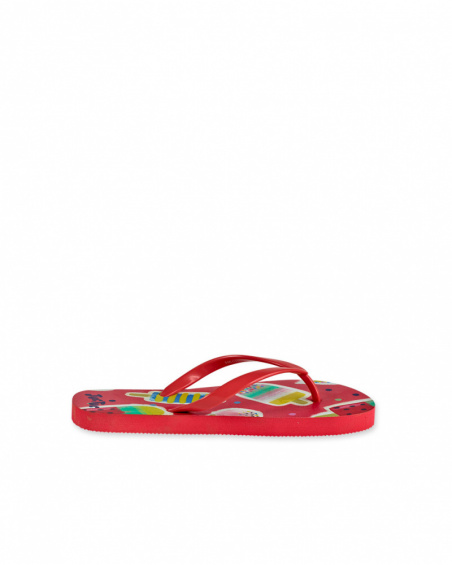Tongs rouges pour fille Really Sweet Tongs rouges pour fille Really Sweet