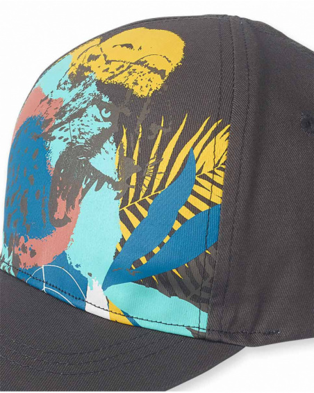 Casquette en sergé grise pour enfant Lost Paradise Casquette en sergé grise pour enfant Lost Paradise