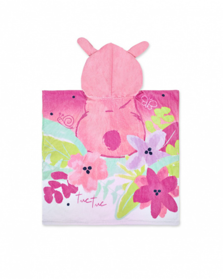 Serviette poncho imprimée fille Time to plant Serviette poncho imprimée fille Time to plant