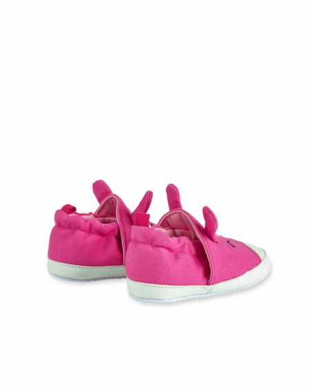 Chaussures fille en sergé fuchsia Le temps des plantes Chaussures fille en sergé fuchsia Le temps des plantes