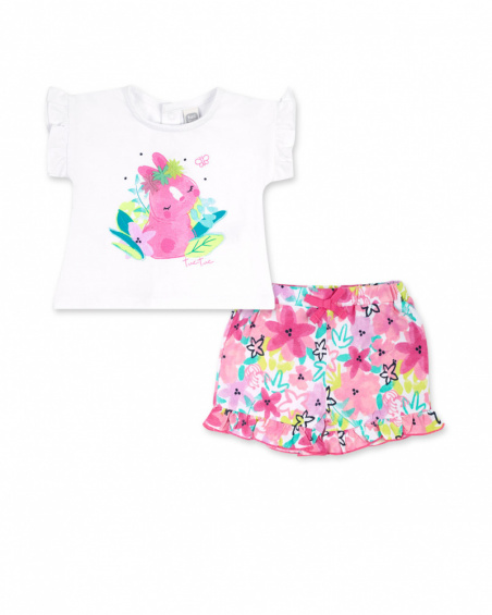 Ensemble tricoté blanc pour fille Time to plant Ensemble tricoté blanc pour fille Time to plant