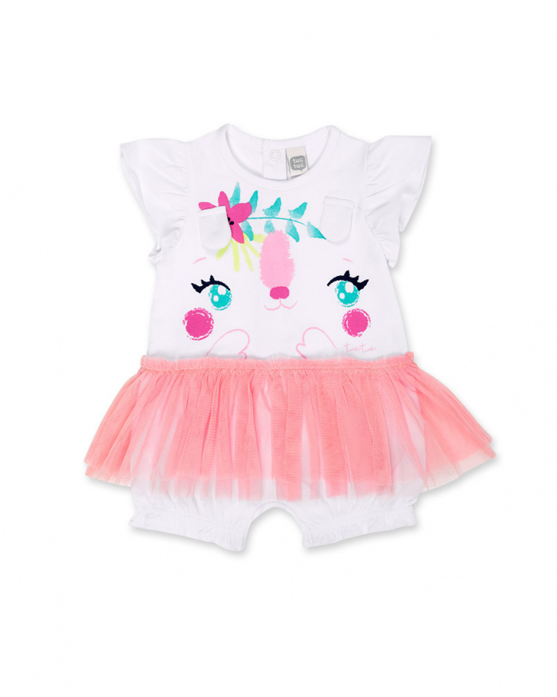 Barboteuse en maille fantaisie pour fille Time to plant