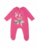 Barboteuse en maille fuchsia pour fille Le temps des plantes Barboteuse en maille fuchsia pour fille Le temps des plantes