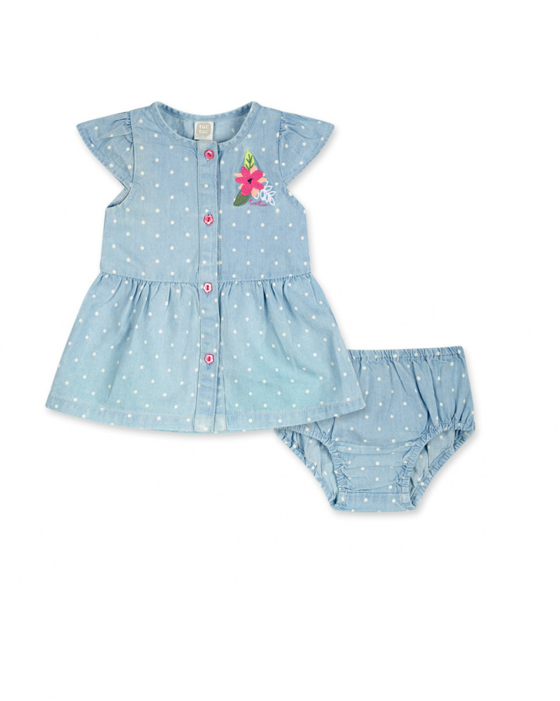 Robe en jean bleu pour fille Time to plant