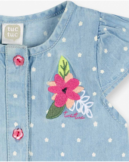Robe en jean bleu pour fille Time to plant Robe en jean bleu pour fille Time to plant