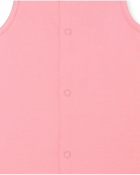 Robe en maille rose pour fille Time to plant Robe en maille rose pour fille Time to plant