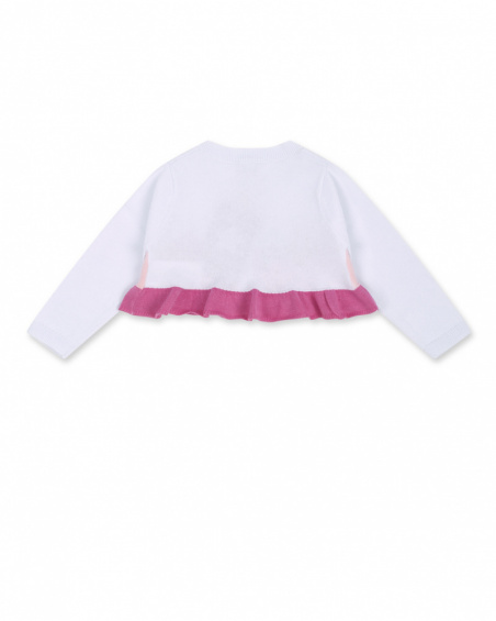 Veste en tricot blanc pour fille Time to plant Veste en tricot blanc pour fille Time to plant