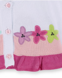 Veste en tricot blanc pour fille Time to plant Veste en tricot blanc pour fille Time to plant