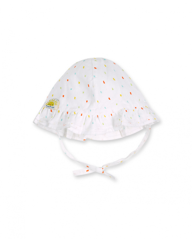 Casquette plate Sunday fille blanche