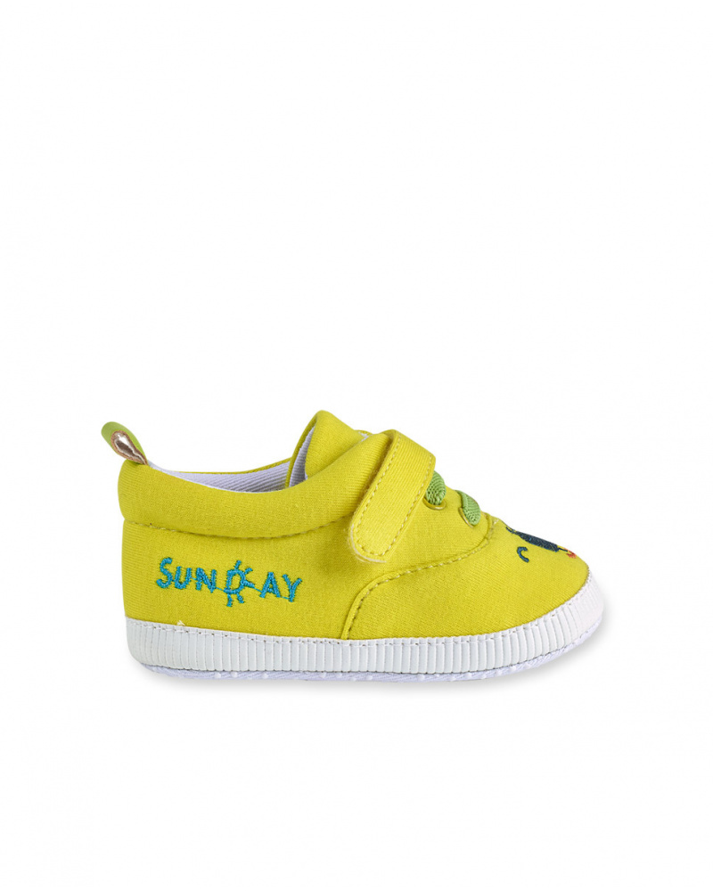 Chaussures twill jaune garçon Sunday