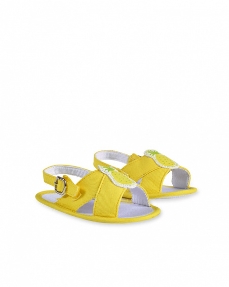 Chaussures sergé jaune pour fille Sunday Chaussures sergé jaune pour fille Sunday