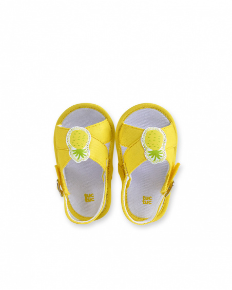 Chaussures sergé jaune pour fille Sunday Chaussures sergé jaune pour fille Sunday
